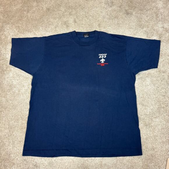 Vintage 1990 Danish National Jamboree Troop 223 Shirt Men's 2XL Scouts - Picture 3 of 10